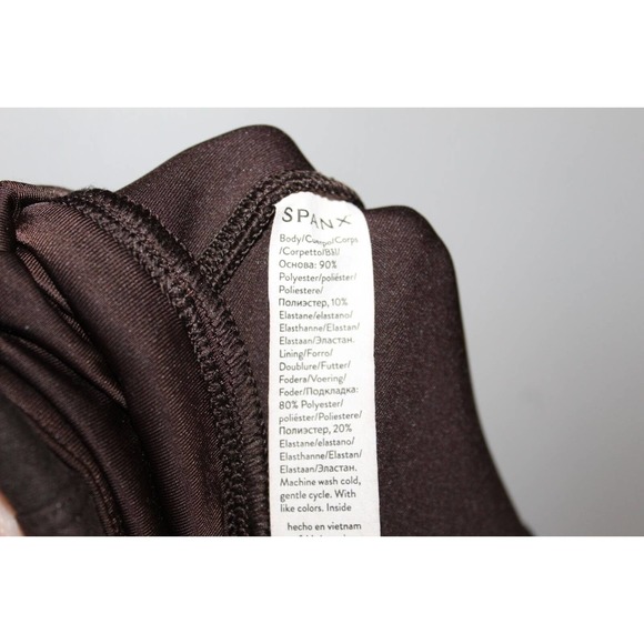 SPANX Faux Suede Leggings Chocolate Brown Pull On Women's Size Medium H14477 - Picture 12 of 15